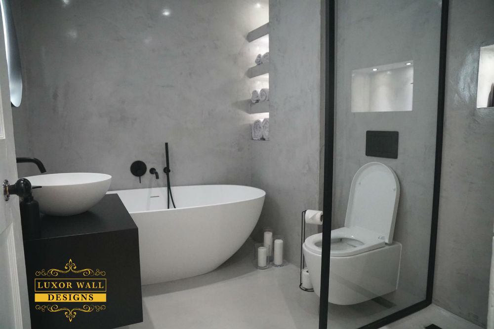 Venetian Plaster Edinburgh - Luxury Bathroom 2 - Luxor Wall Designs
